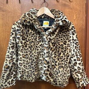C&C California Brown and Black Faux Fur Jacket